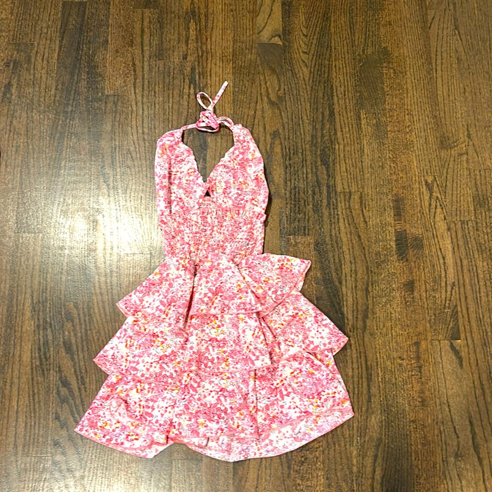 Floral pink dress
